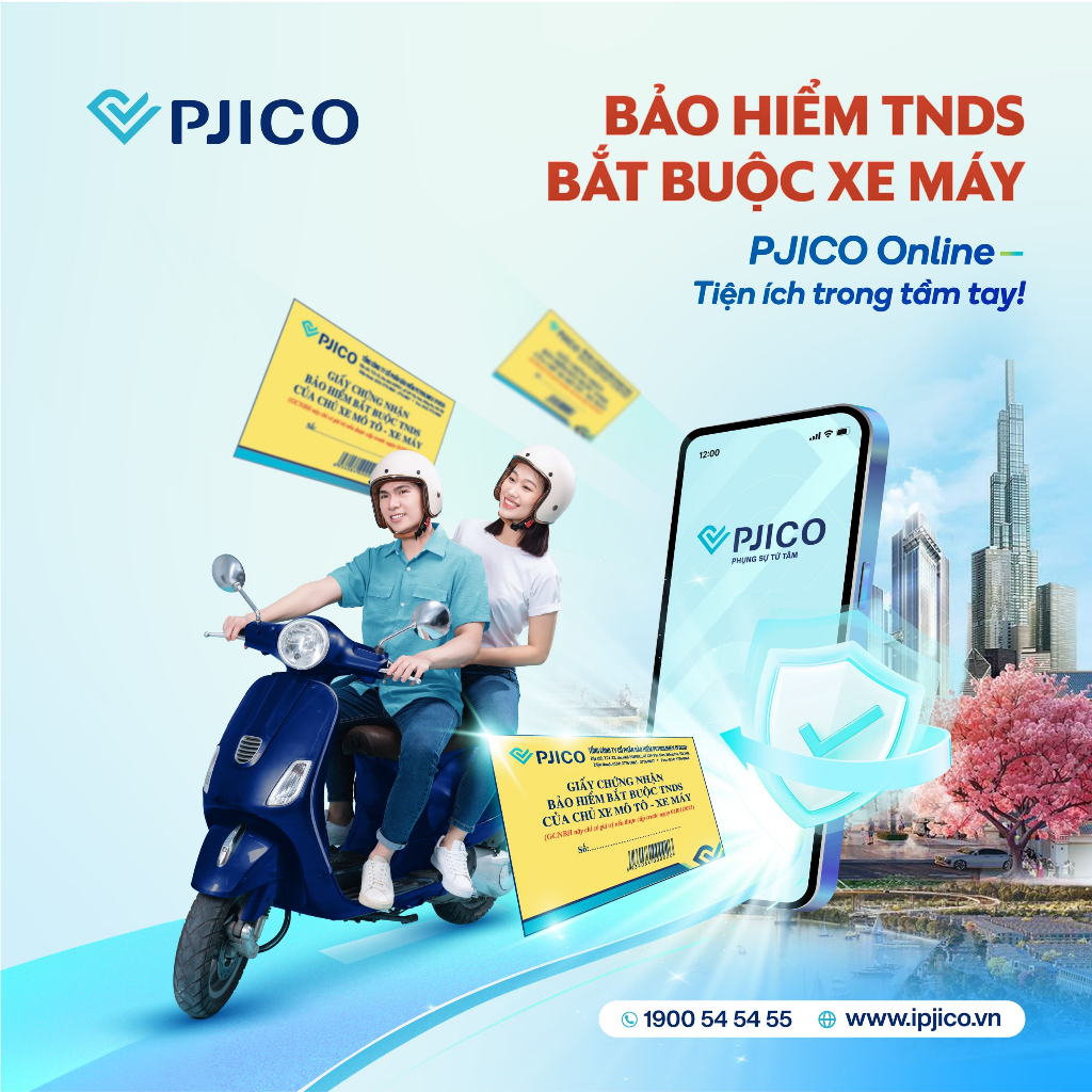 [3 năm] - [E-Voucher] Bảo hiểm TRÁCH NHIỆM DÂN SỰ XE MÁY bắt buộc | Bảo hiểm Petrolimex PJICO