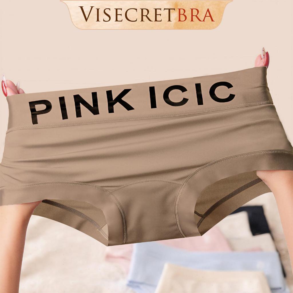 Quần Lót Boxer Nữ Quần Trong Thun Co Giãn Lưng Cao Vừa Họa Tiết In Viền Chữ Đáy Quần May Liền Thoáng