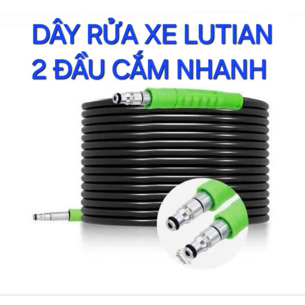 dây rửa xe cho máy xịt rửa lutian, dây xịt rửaxe lutian, súng rửaxe lutian,  dây rửa xe lutian ( 2 đầu cắm nhanh  )