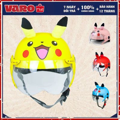 Mũ bảo hiểm 1/2 VARO kèm kính tem dễ thương - 2 size (2-5 tuổi) và (6-10 tuổi)