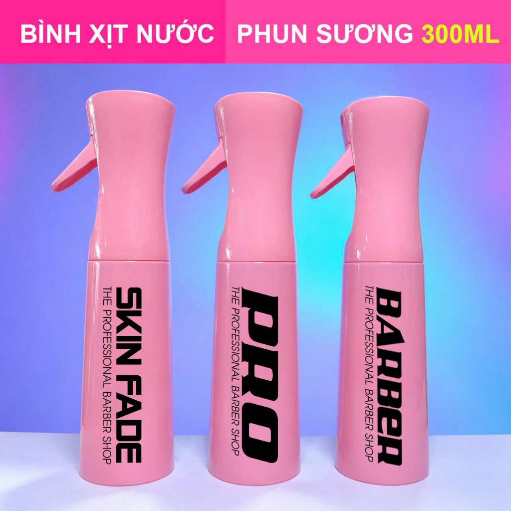 Bình xịt nước barber áp suất SkinFade N3 Pink phun sương nano xịt nước siêu mịn nhuyễn
