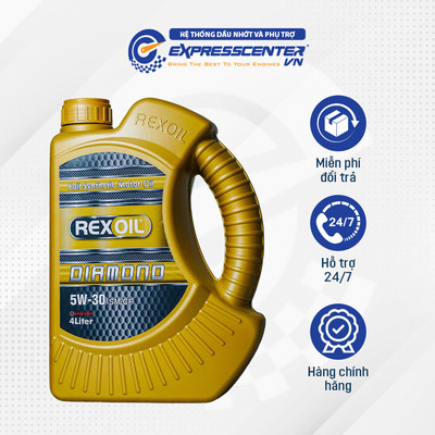 Dầu Nhớt Xe Oto Rexoil Diamond Fully Synthetic 5w30 SM/CF 4L