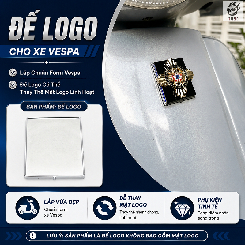 Đế Logo Cho Các Dòng Xe Vespa Đế Logo Thay Thế