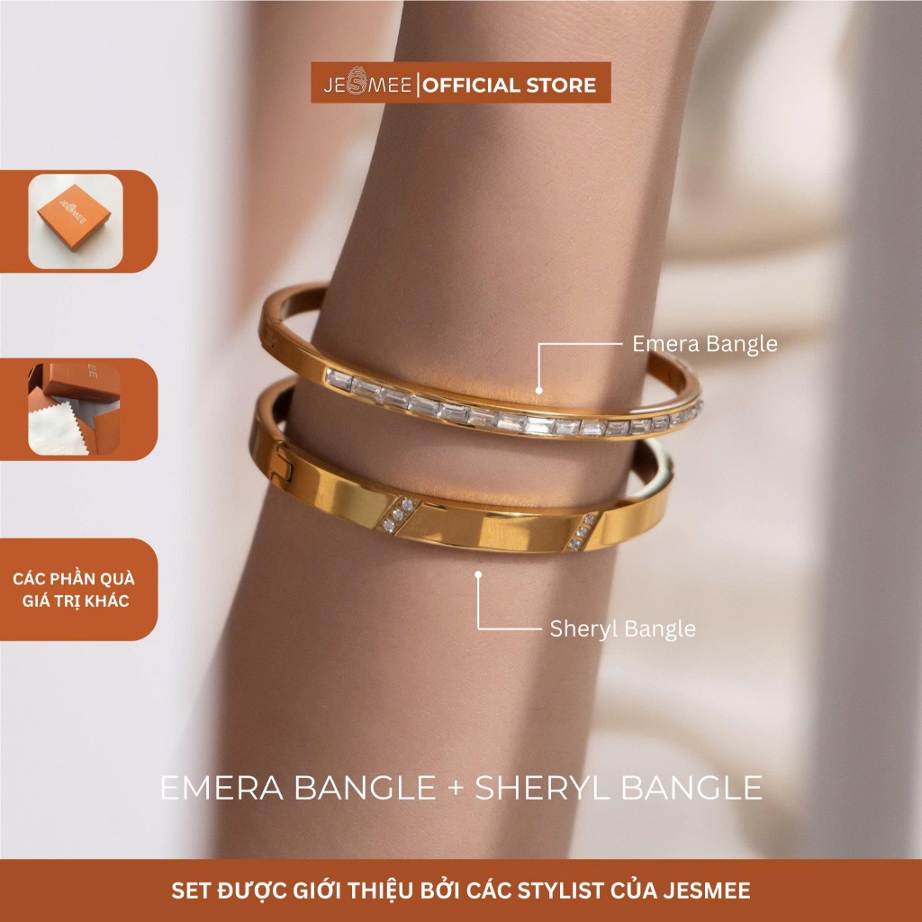 Vòng tay Emera Bangle + Vòng tay Sheryl Bangle JESMEE