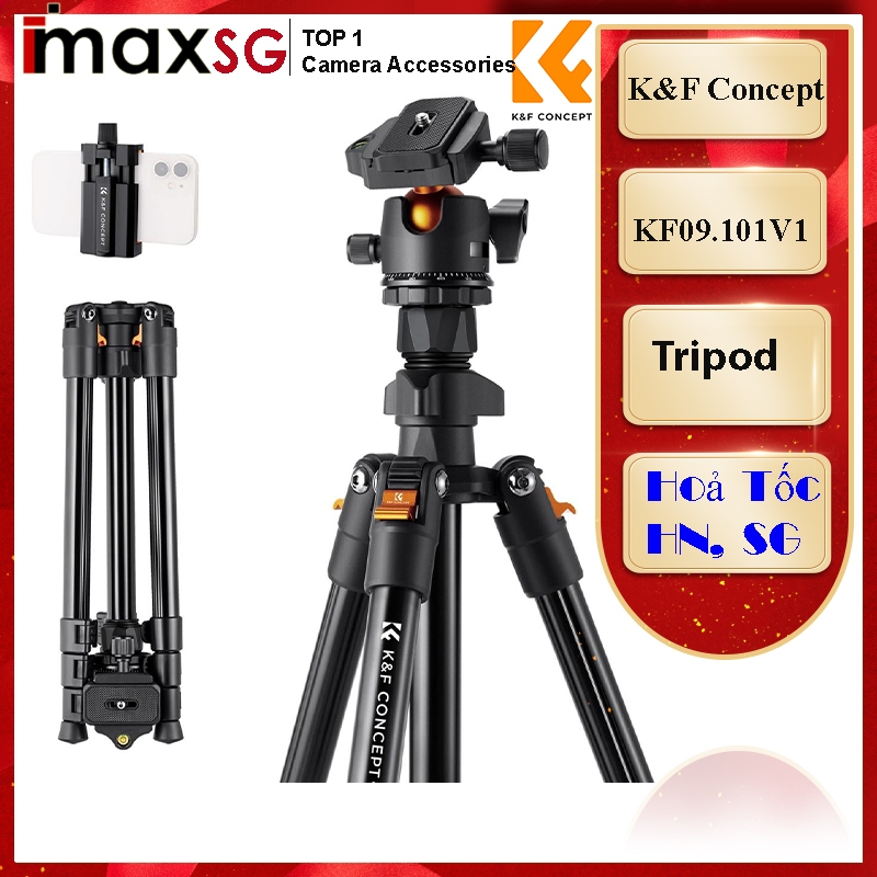Chân máy ảnh K&F Concept KF09.101V1 (K234A0+BH-28L) Chính hãng