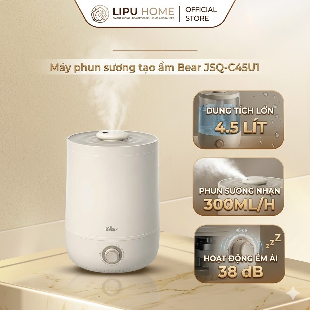 Máy phun sương tạo ẩm Bear JSQ-C45U1  - Mới chính hãng Bảo hành 18 tháng