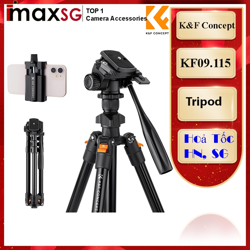 Chân máy ảnh KF09.115 (K234A0+Video Head+Mobile Phone Clip) Chính hãng