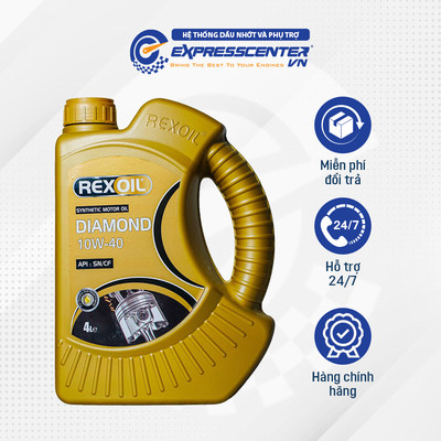 Dầu Nhớt Xe Oto Rexoil Diamond Synthetic SN/CF 10w40 4L