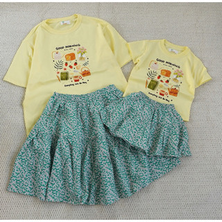 CÓ SIZE ĐẠI- Set áo chân váy mẹ bé chất cotton cao cấp màu pastel full size 9-67kg_New by Touch