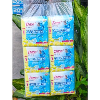 Lốc 6 gói băng vệ sinh Diana Cool Fresh có cánh 8 miếng