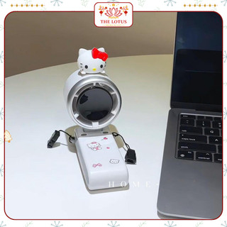 Quạt Cầm Tay Kèm Sticker Hello Kitty Không Cánh 5 Tốc Độ | Quà Tặng Dễ Thương Cho Học Sinh, Bé Gái