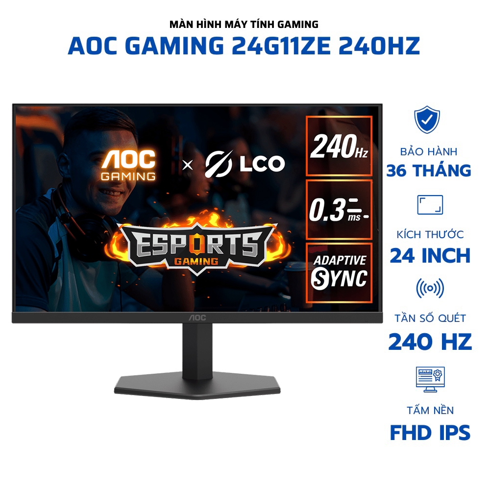Màn hình AOC 24G11ZE 27″ Fast IPS 240Hz