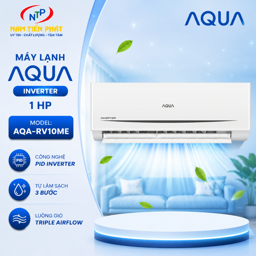 Máy lạnh Aqua Inverter 1 HP AQA-RV10ME