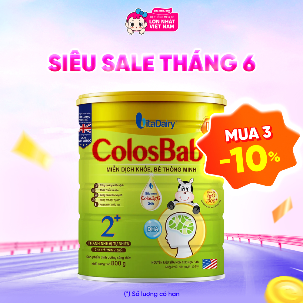 Sữa Colosbaby IQ Gold 2+ 800g (từ 2 tuổi)
