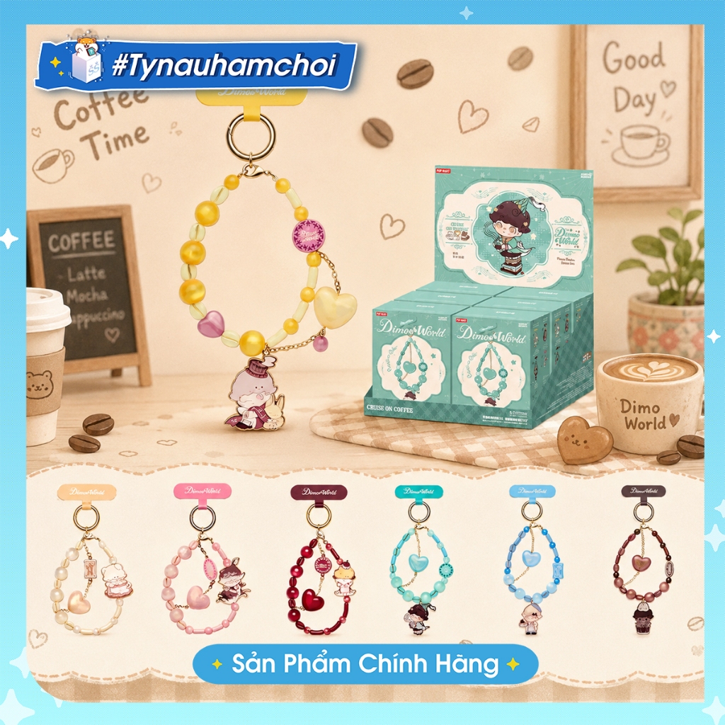 [Chính hãng] Dây đeo phone charm DIMOO Crush on Coffee Series-Phone Charm Blind Box- tynauhamchoi