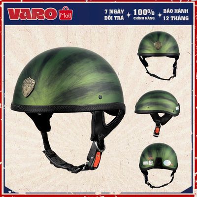 Mũ bảo hiểm nửa đầu VARO - màu xanh dưa hấu