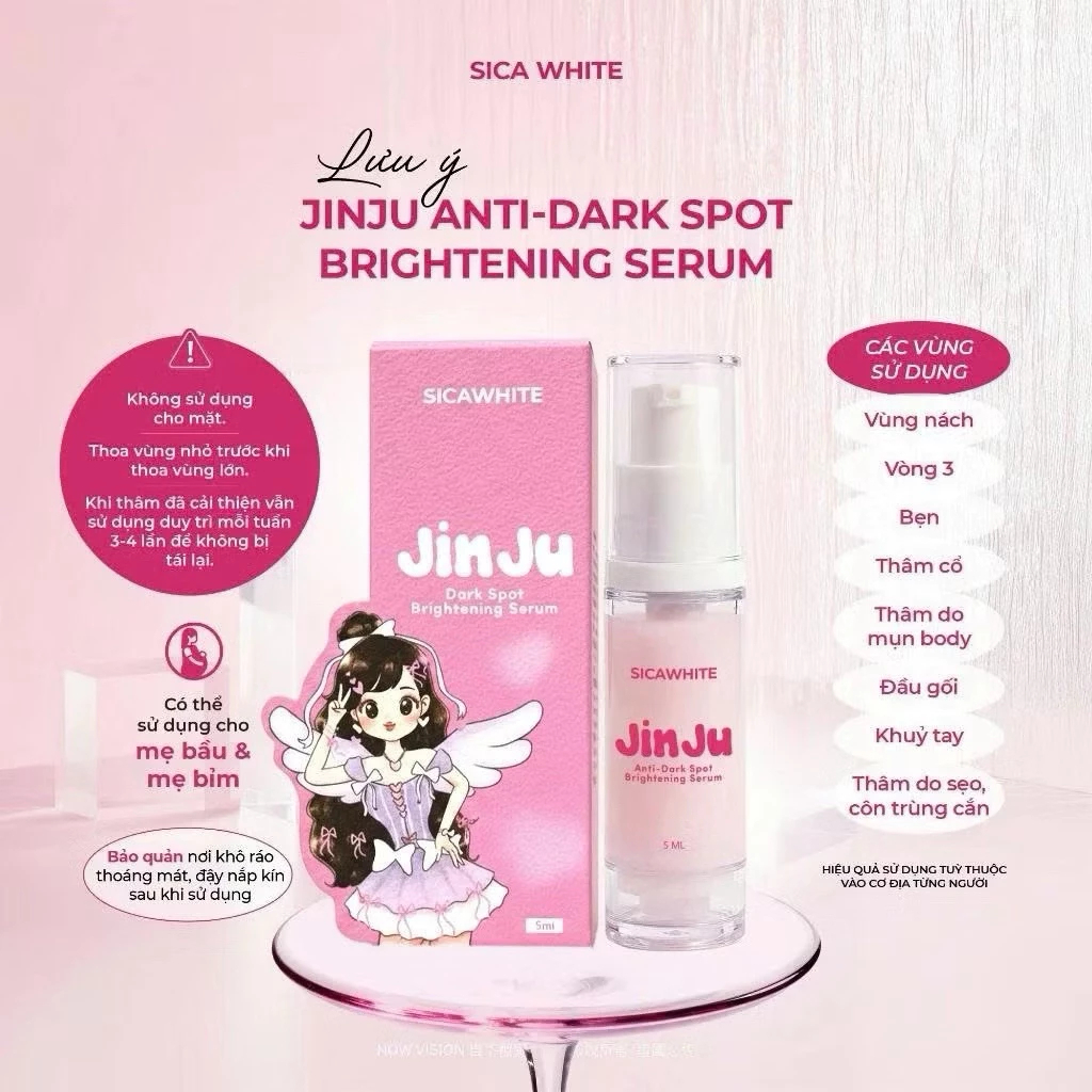 Tinh Chất Mờ Thâm Serum JinJu (5ml) Cao Cấp - Hỗ Trợ Giảm Thâm Vùng Nách, V3, Bẹn, Chân, Thâm Do Côn