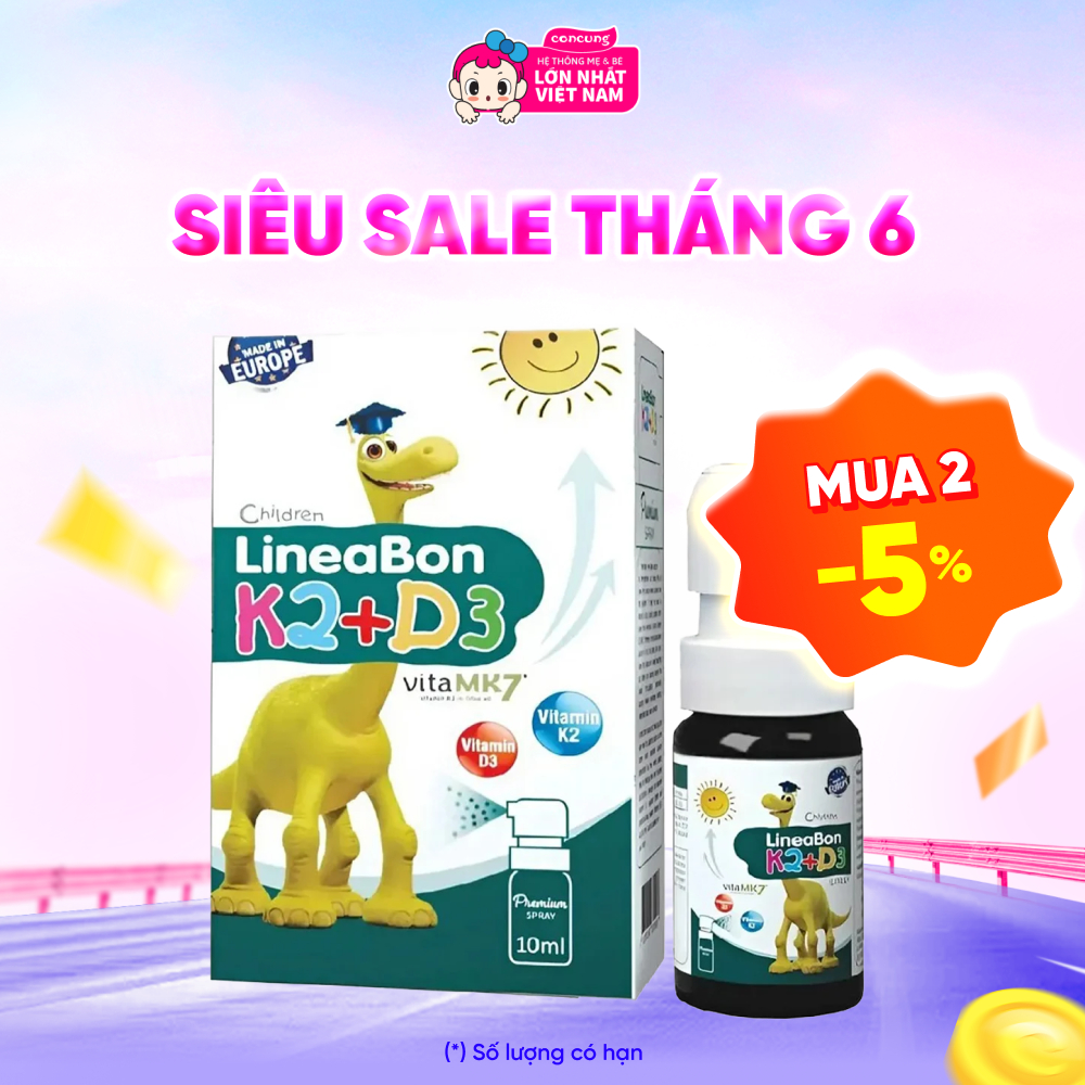 Thực phẩm bảo vệ sức khỏe LineaBon K2+D3 Spray dạng xịt - concung