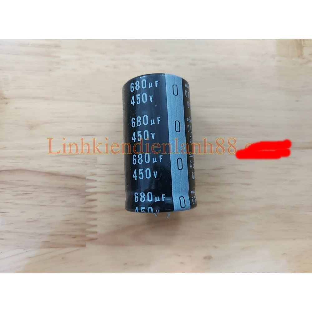 Tụ Hóa 680uf 450v Chân Cứng Nichicon (loại xịn) Mới, Chính Hãng 100%