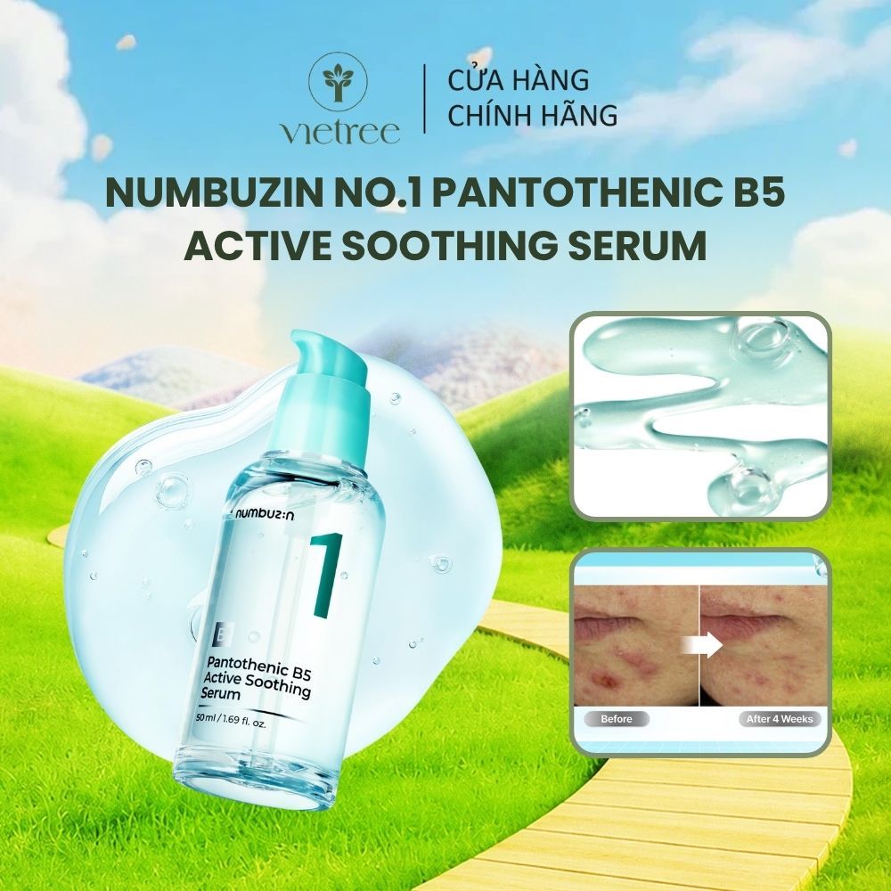 Tinh Chất B5 Cấp Ẩm Làm Dịu Da NUMBUZIN No.1 Pantothenic B5 Active Soothing Serum (50ml)