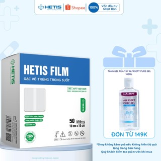 Set 10 miếng gạc vô trùng trong suốt HETIS Film chống thấm nước nhiều kích thước