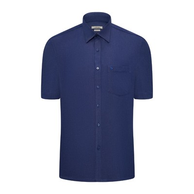 Áo sơ mi ngắn tay vạt ngang VIETTIEN SMART CASUAL vải Spun form REGULAR VT00000660