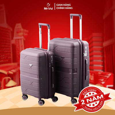 Vali nhựa Mr Vui VLC 211 20/24 inch vali ký gửi thời trang chống thấm cao cấp