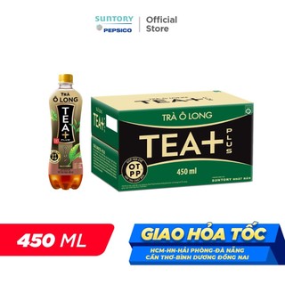 [SALE 15.6] Thùng 24 Chai Trà Ô long Tea+ (450ml /chai)