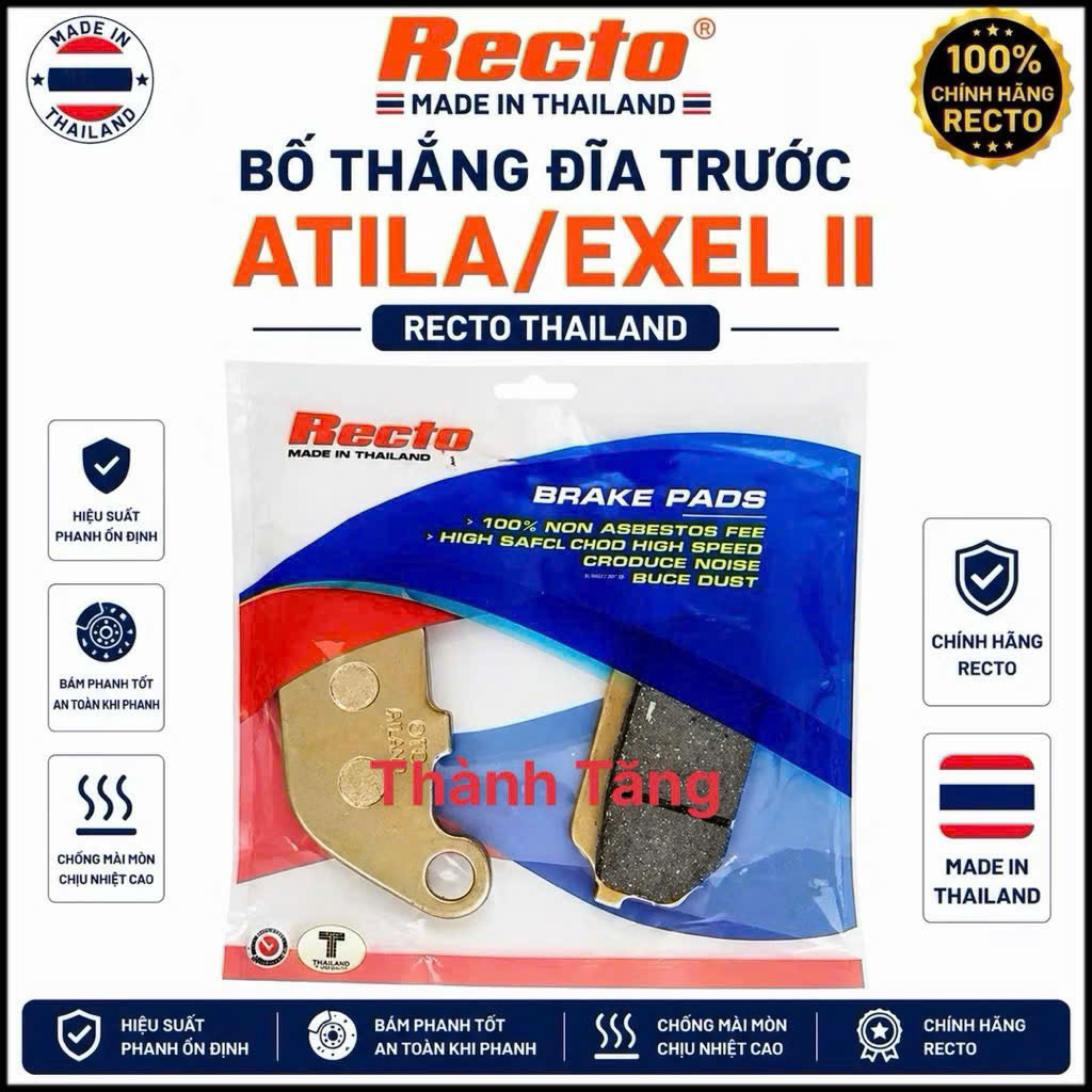 Bố thắng đĩa Attila/Exel 2 Recto thailand