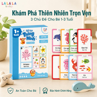 Thẻ Học Mini Flashcard Song Ngữ Việt Anh Nhiều Chủ Đề Cho Bé Lalala Baby Bộ Trọn Vẹn 1-3 Tuổi