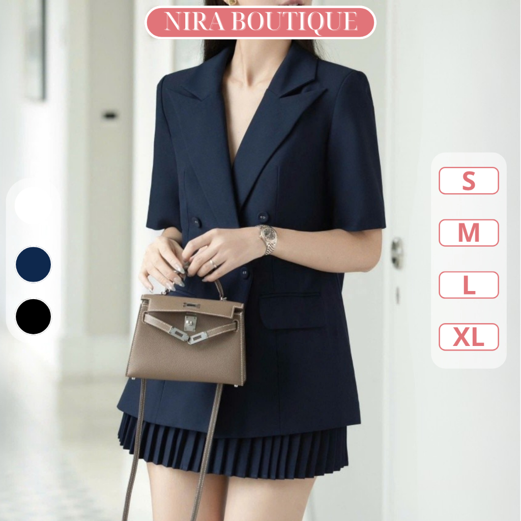 Áo Khoác Blazer Nữ Tay Ngắn phong cách thời thượng-B16-Nira.Boutique