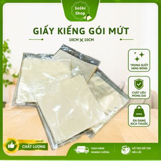 200 gram Giấy kiếng gói mứt, bánh, kẹo Tết 10cm*10cm - gói mứt mãng cầu, thanh long - Soshishop
