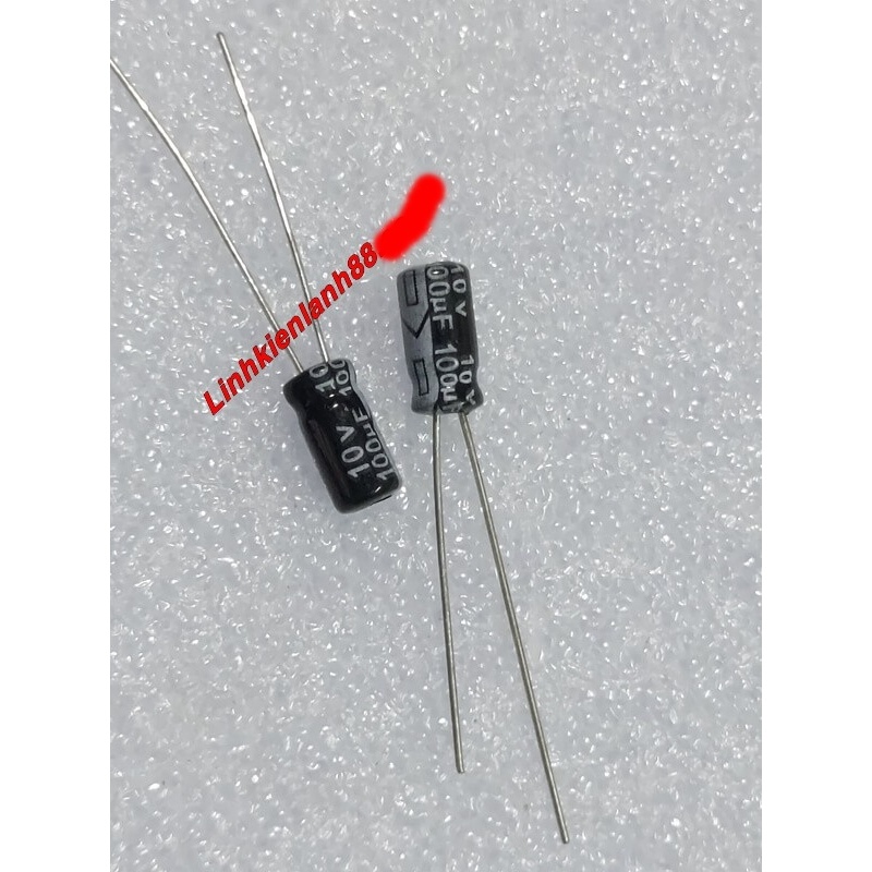 (10 con) Tụ Hóa 100UF 10V Mới, Chính Hãng
