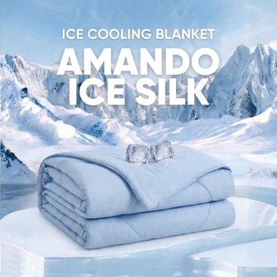 (Global) Chăn mùa hè mát lạnh Vua Nệm Goodnight Icesilk, Mền cotton lạnh 2mx2m2 thoáng khí mềm mịn