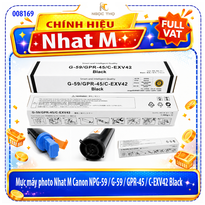 Mực máy photo Nhat M Canon NPG-59 / G-59 / GPR-45 / C-EXV42 Black dùng cho Canon IR 2002, 2002N, 220