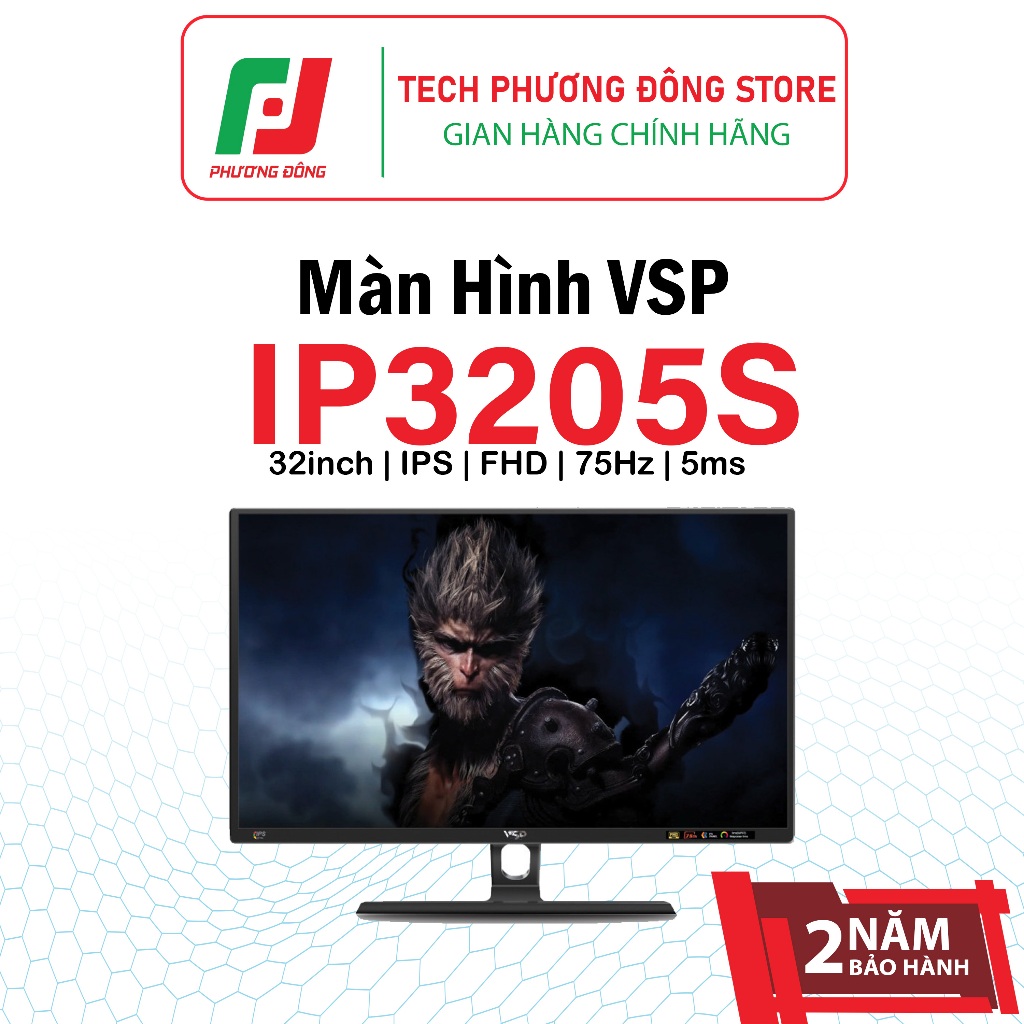 Màn Hình VSP IP3205S 32inch IPS FHD 75Hz 5ms | Chính Hãng | Bảo Hành 36 Tháng