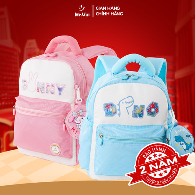 Balo mẫu giáo Mr Vui BLMG 1020, balo học sinh mầm non, cho bé trai, bé gái in hình dễ thương cao cấp