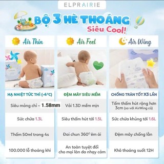 [Combo 4 bịch] Tã/bỉm ELPRAIRE Hàn Quốc dán/quần đủ size - Paddy Baby