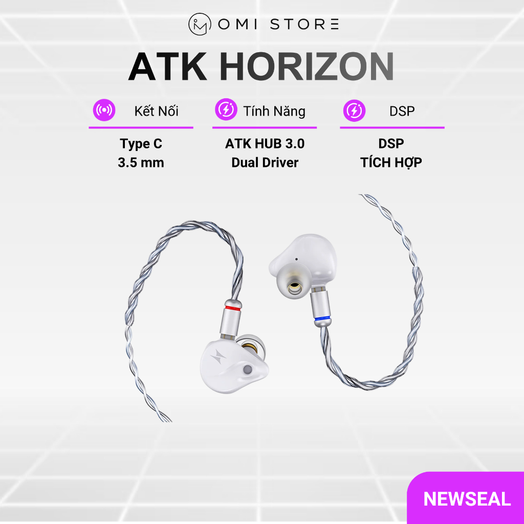 Tai Nghe In Ear Gaming ATK Horizon / Hỗ Trợ AppHub /  Tích Hợp DSP / Chuyên Cho Game Thủ
