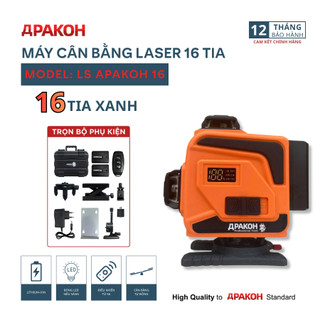 Máy cân bằng Laser, Máy bắn Cos APAKOH 16 tia Led siêu sáng kèm 2 pin - Độ chính xác cao hộp nhựa