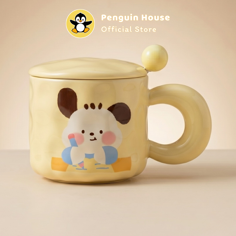 [Penguin] Cốc sứ Pochacco cute 350ml ly sứ decor, ly sứ uống nước, cốc uống nước dễ thương_FS3