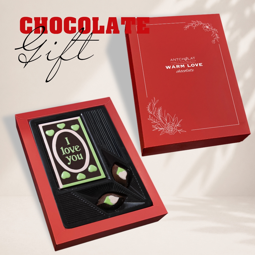 Socola Hộp Quà Antcholat Warm Love Chocolate S02 I Love You Đắng Dịu Tan Mượt Quà Tặng