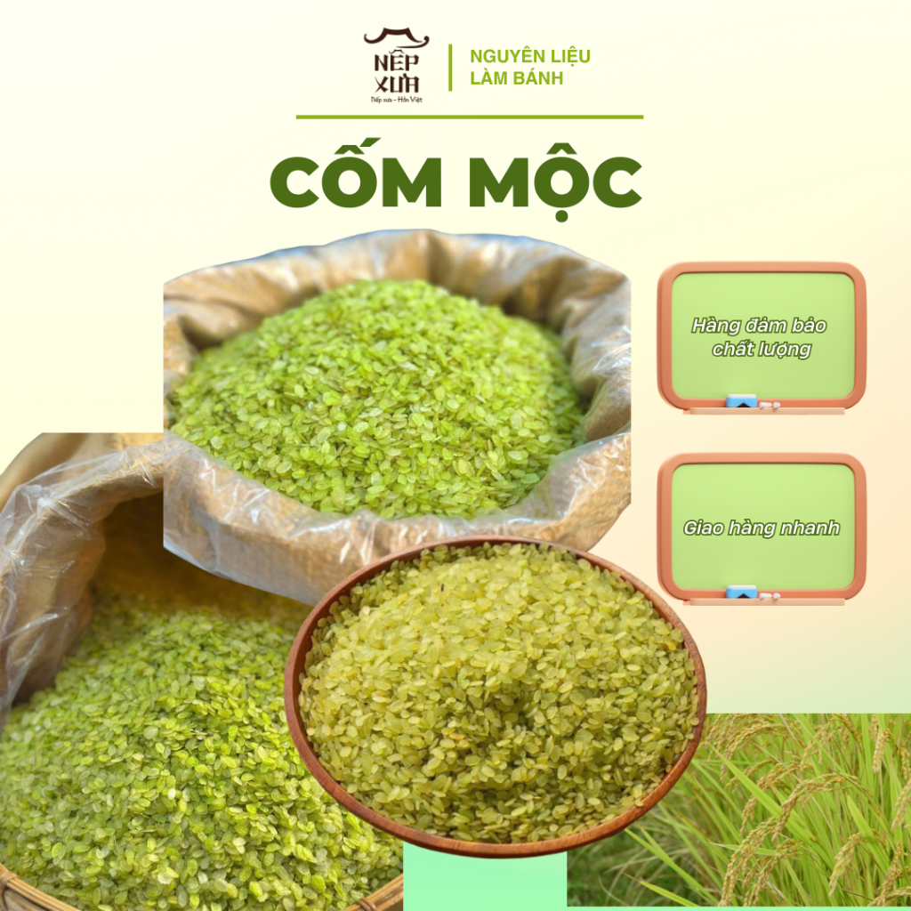 CỐM KHÔ (CỐM MỘC) NẾP XƯA - Cốm Nấu Chè, Xôi Cốm, Làm Bánh, Kinh Doanh Đồ Truyền Thống