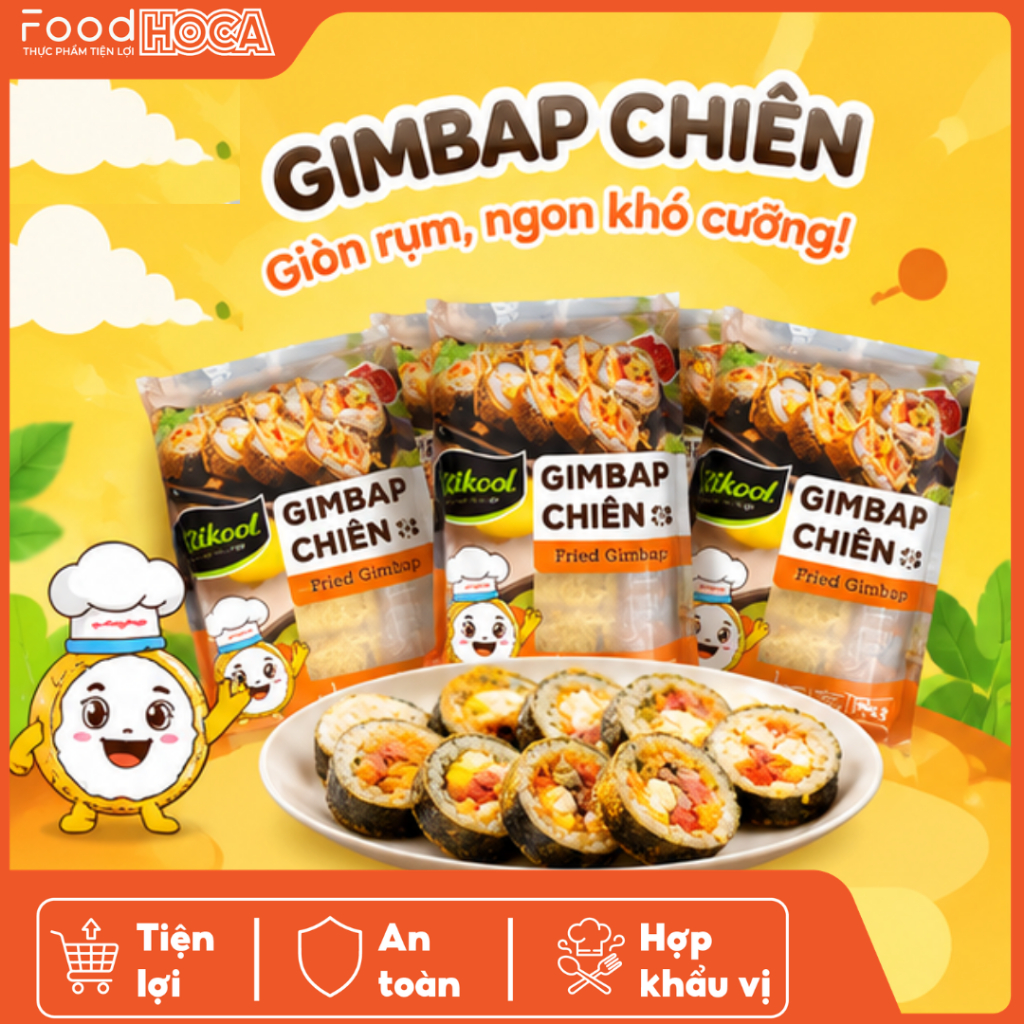 [GIAO HỎA TỐC HCM] Gimbap Chiên KK LC Foods 700G - Chiên Giòn Ăn Vặt Shop HOCA FOOD