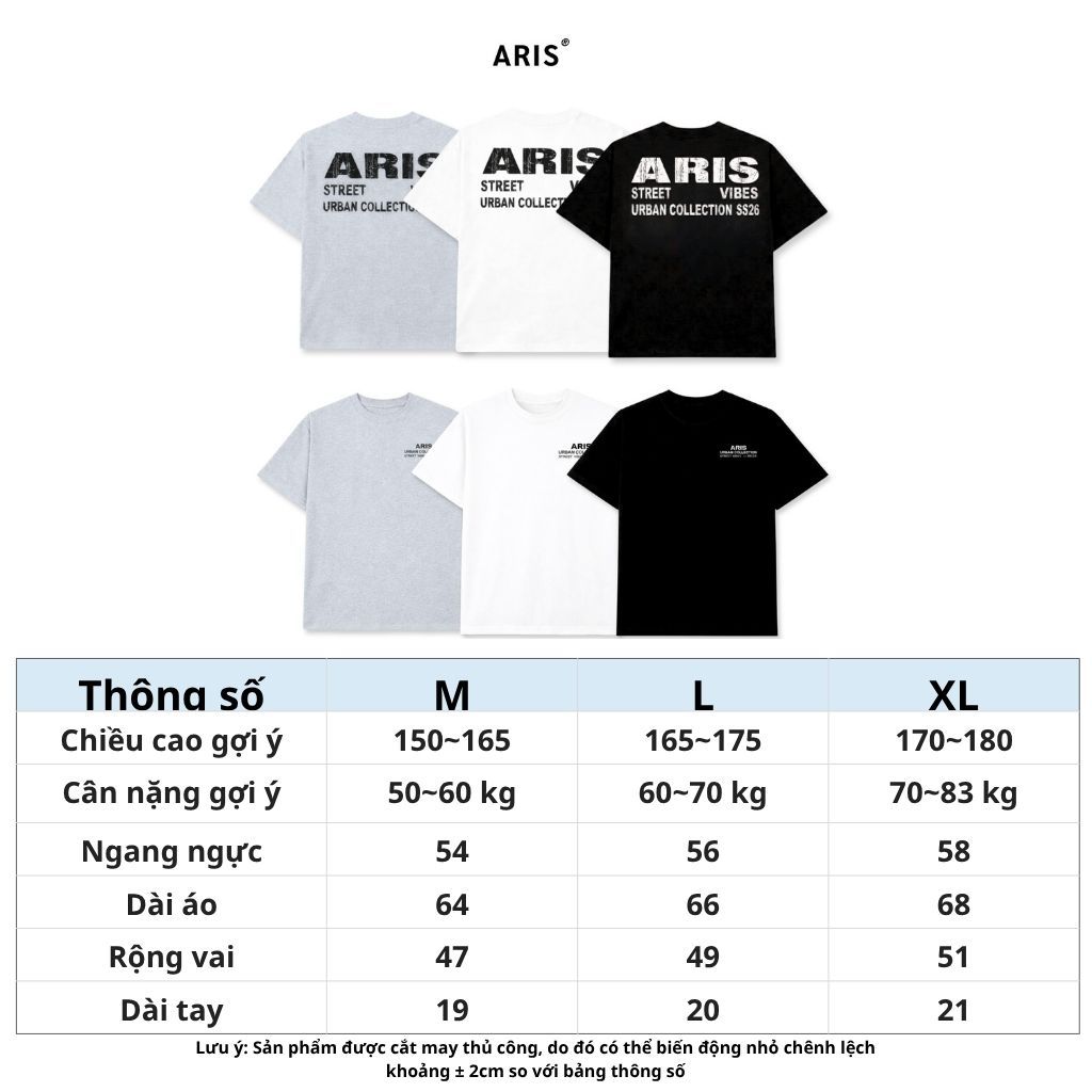 Áo thun unisex form boxy Street Vibes ARIS.STU cotton 2 chiều local brand AT19 [Best Seller - Deal m