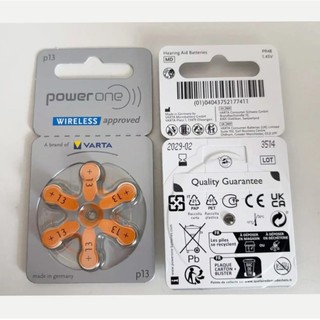 Pin máy trợ thính Powerone P13 PR48 A13 PR70 A10 P10 PR41 A312 P312 PR44 A675 P675zin Đức