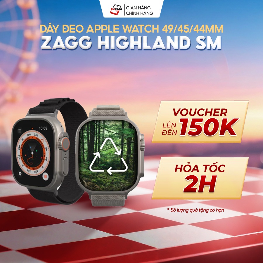 Dây đeo Apple Watch 49/45/44mm ZAGG Highland SM