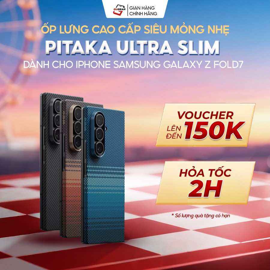 [Samsung Galaxy Z Fold7] Ốp lưng PITAKA Ultra Slim Siêu Mỏng Nhẹ,Tương thích sạc không dây, Sợi dệt