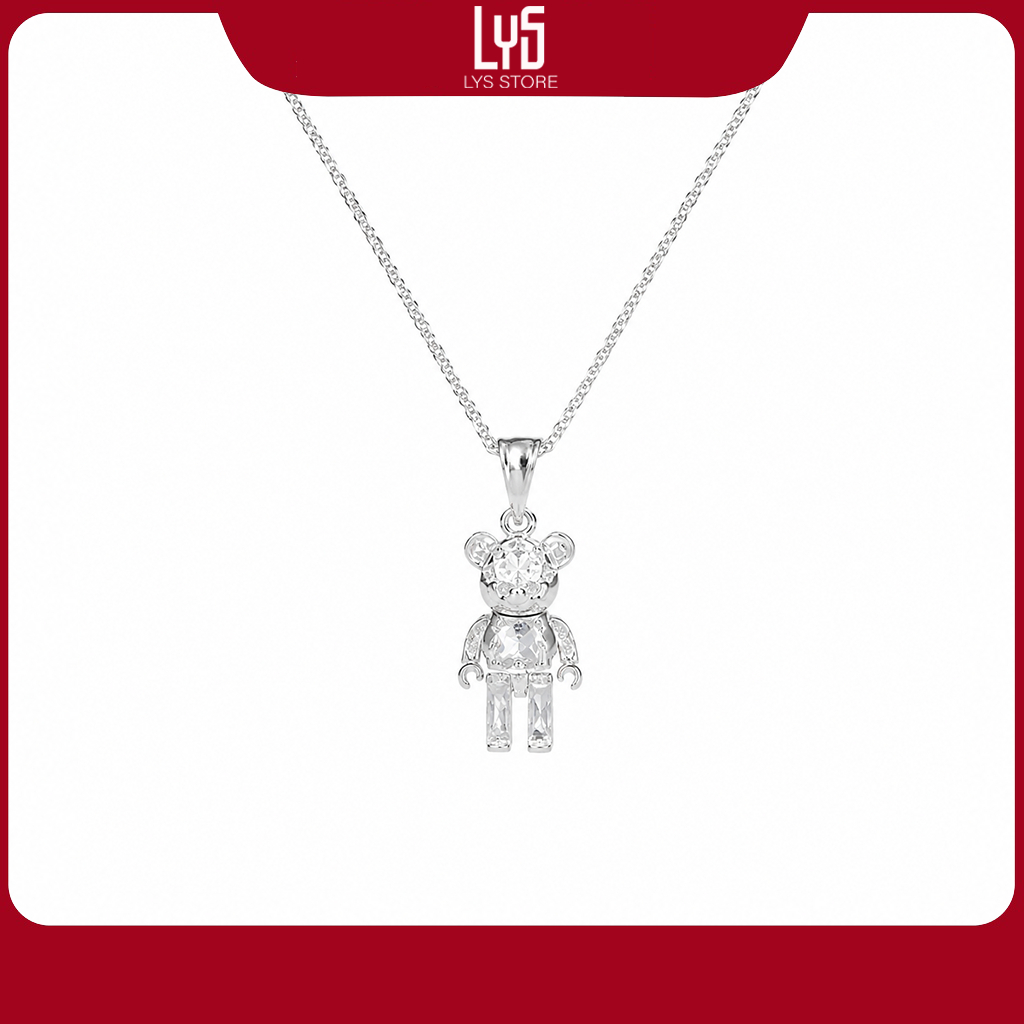 Dây chuyền bạc nữ Lys Bearbrick Fullbox hộp PAN đầy đủ phụ kiện PAN - 6172