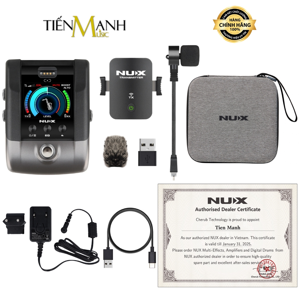 [Chính Hãng] Mic Thu Phát Không Dây Cho Saxophone Nux B6 Pro - Wireless System Micro 2.4GHz Micropho